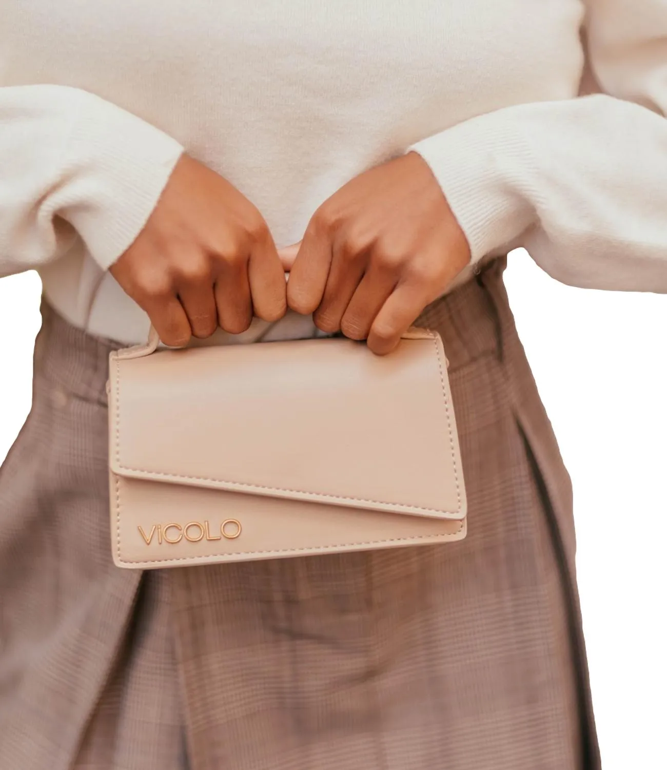 VICOLO Vicolo borsa crema donna